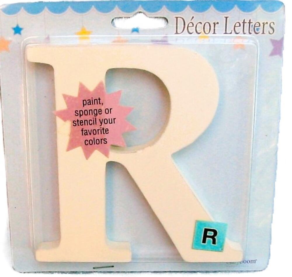 Baby Boom Wood Letter "R" Paintable Craft Nursery Wall Decor DIY Stencil